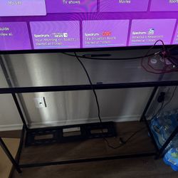 Black Glass Console Table