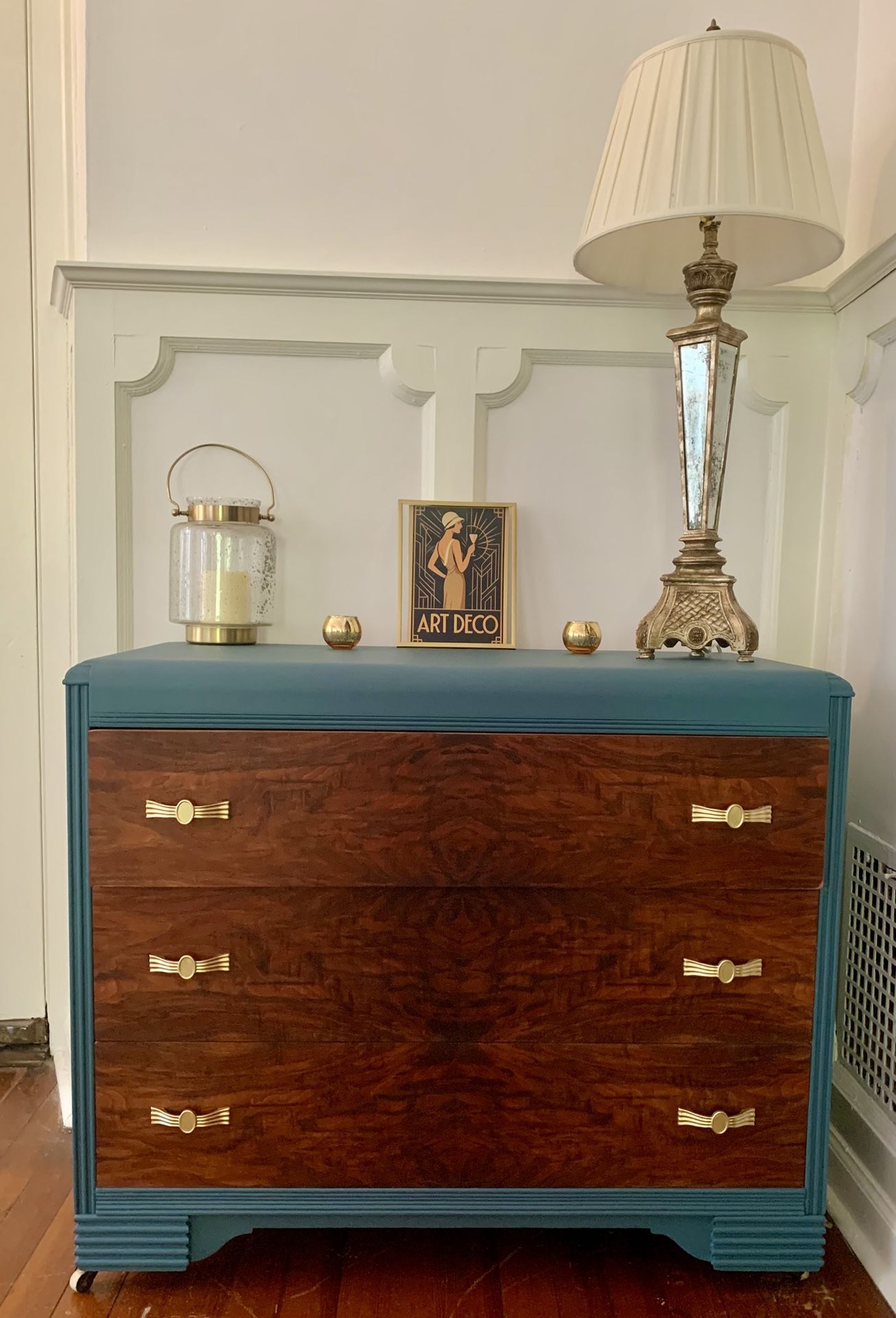 Antique Waterfall Dresser