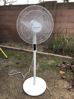 White Standing Fan