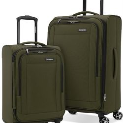 New Samsonite 2-Piece Spinner Luggage Set – Olive Green