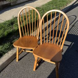 2 solid wood chair 