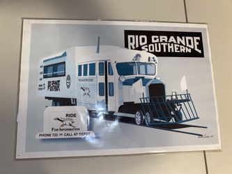Rio Grande Southern Galloping Goose Train Railroad print Signed H.L. Scott III