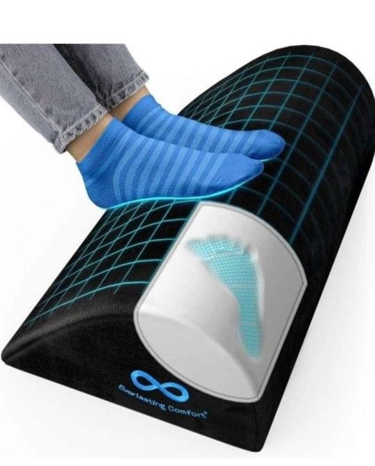 NEW! Everlasting Comfort Memory Foam Foot Rest or Rocker, Black, 17x5x10