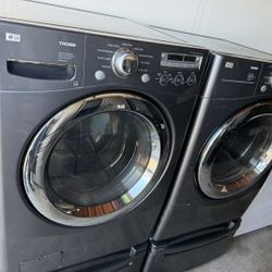 LG Washer And Gas Dryer Gray Coloer
