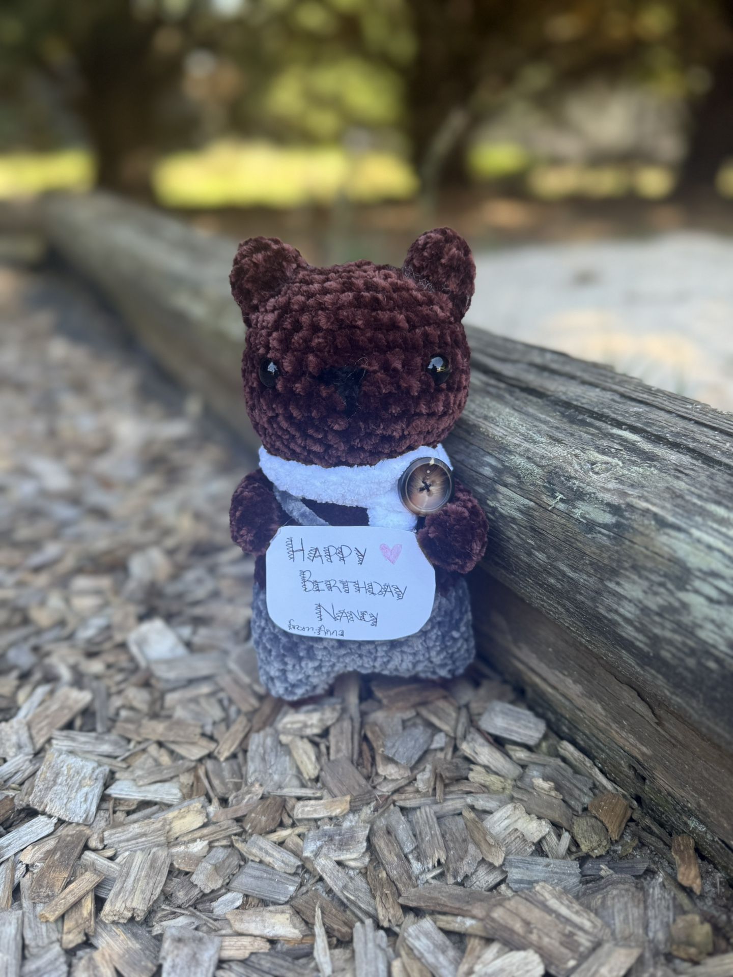 Crochet Happy Birthday Bear