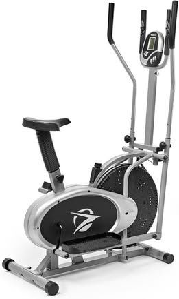 Elliptical Machine Cross Trainer with Heart Monitor 2 in 1 Exercise Cordless Home Gym Equipment