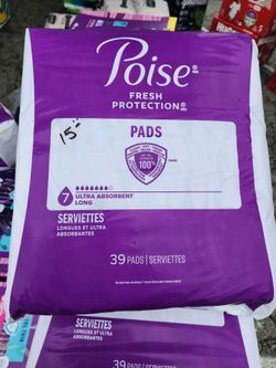 Poise 7 long  $15 Each pack. Price Is Firm