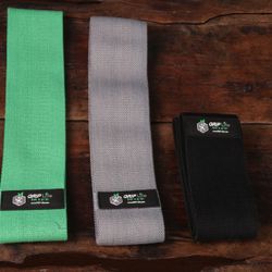 Hip Booty Bands Fabric Resistance Bands for Yoga Home Workout (Set of 3)