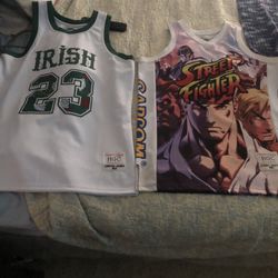 LBJ High school Jersey And Street Fighter Jersey    