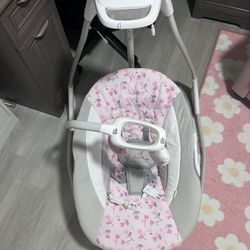 Pink Baby Bouncer and Pink Baby Swing