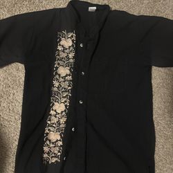 Boys YXL Mexico Embroidered Shirt 