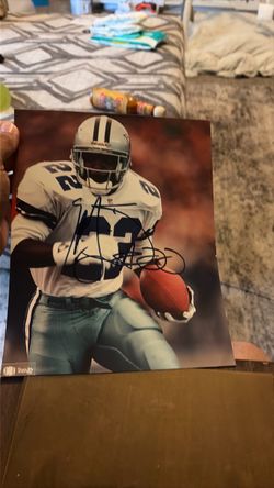 Old authentic Emmitt smith autographed photo