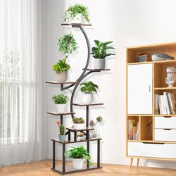 Plants Stand Indoor, Tall Plant Shelf for Multiple Plants, 8 Tier 62" Large Plant Stands Rack Display Shelves Metal Plant Stand, S-Shaped Flower Holde