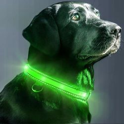 LED Dog Collar, USB Rechargeable 
14.2"-20"