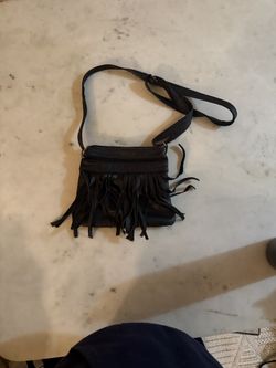 Black Fringe Purse 