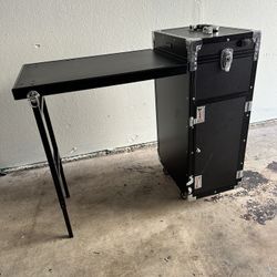 Rolling Cosmetics Storage Container/Desk 
