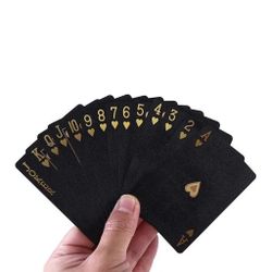 Black Gold Waterproof Playing Cards – Luxury Poker Deck