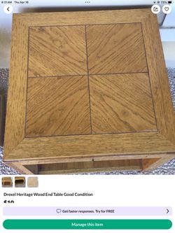 Drexel Heritage Wood End Table Good Condition sturdy solid