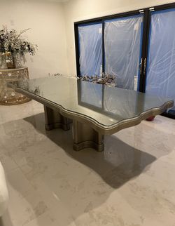 Dining Table In Metallic