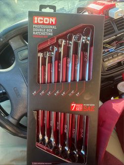 ICON 7-Piece SAE Double Box Ratcheting Wrench Set