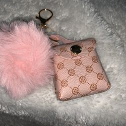 NEW Cute Leather Bag & Pom Pom Keychain