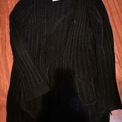 Velvet Womens Cardigan- Black