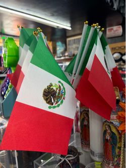 Small Mexican Handheld Flags