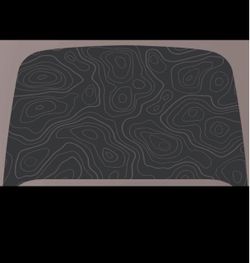 Toyota 4runner 2010-2024 Topographical Vinyl Hood Scoop Overlay Black / Grey New