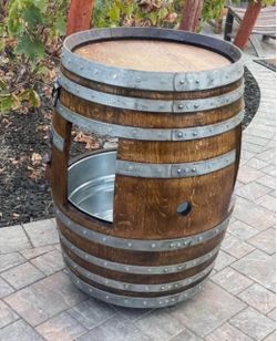Wine barrel drink caddy