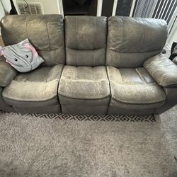 3-Seater Reclining Sofa with Center Console (Used)  