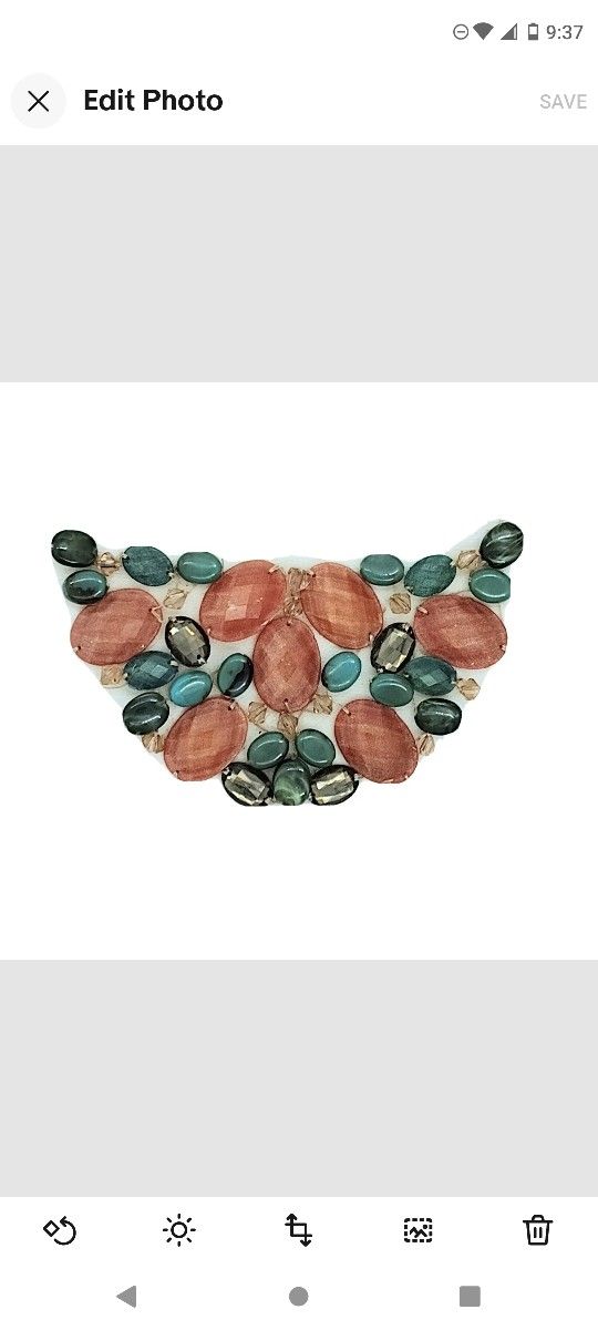 vintage handmade resin cabochon applique