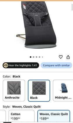 BabyBjörn Bouncer Bliss, Black