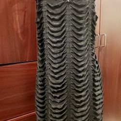 Vintage Sequined Formal Sleeveless Blavk Dress