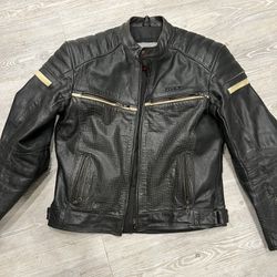 BiLT Leather Motorcycle Jacket Brown Size 42