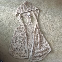 EUC girls hoodie vest size M 7/8