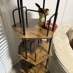 Rotating bookshelf and display stand