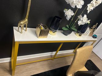 Gold and White Table