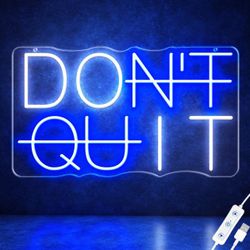 Motivational Don't Quit LED Neon Sign for Home, Office & Gamer Room Decor