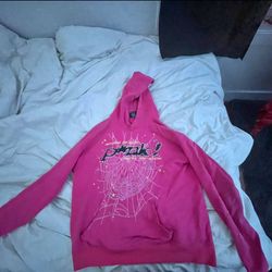 small punk spider hoodie(pink)