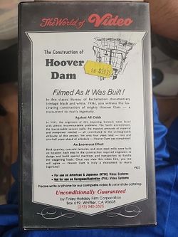 The Construction of the Hoover Dam Beta Max Tape Rare Engineering Doc Large Form