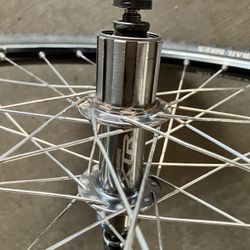 26" Rear Wheel - Shimano XTR M960 Hub (Titanium) + WTB Tire