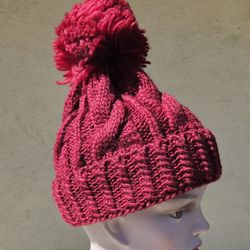 BURGUNDY BEANIE CAP HAT