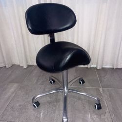 Saddle Stool Chair with Back Support - esthetician, office