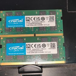 Crucial RAM 32 Gigabyte Kit (2×16GB RAM) Laptop