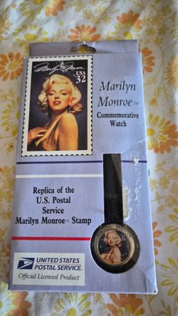 Marilyn Monroe Commemorative Watch Replica of U.S. Postal Service Stamp 1995.