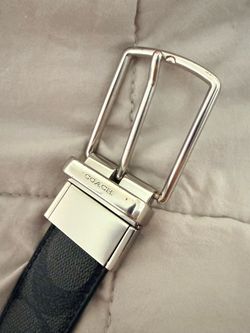 Coach Signature Belt with Silver Buckle