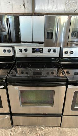 Used Whirlpool Stainless Electric Range with Knob Controls