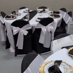 White Satin Chair Sashes