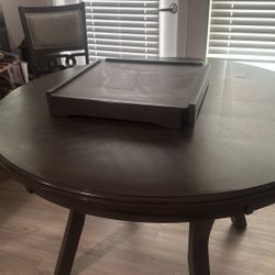 Grey Round Dinner Table 