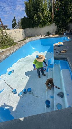 Plaster coverage pool